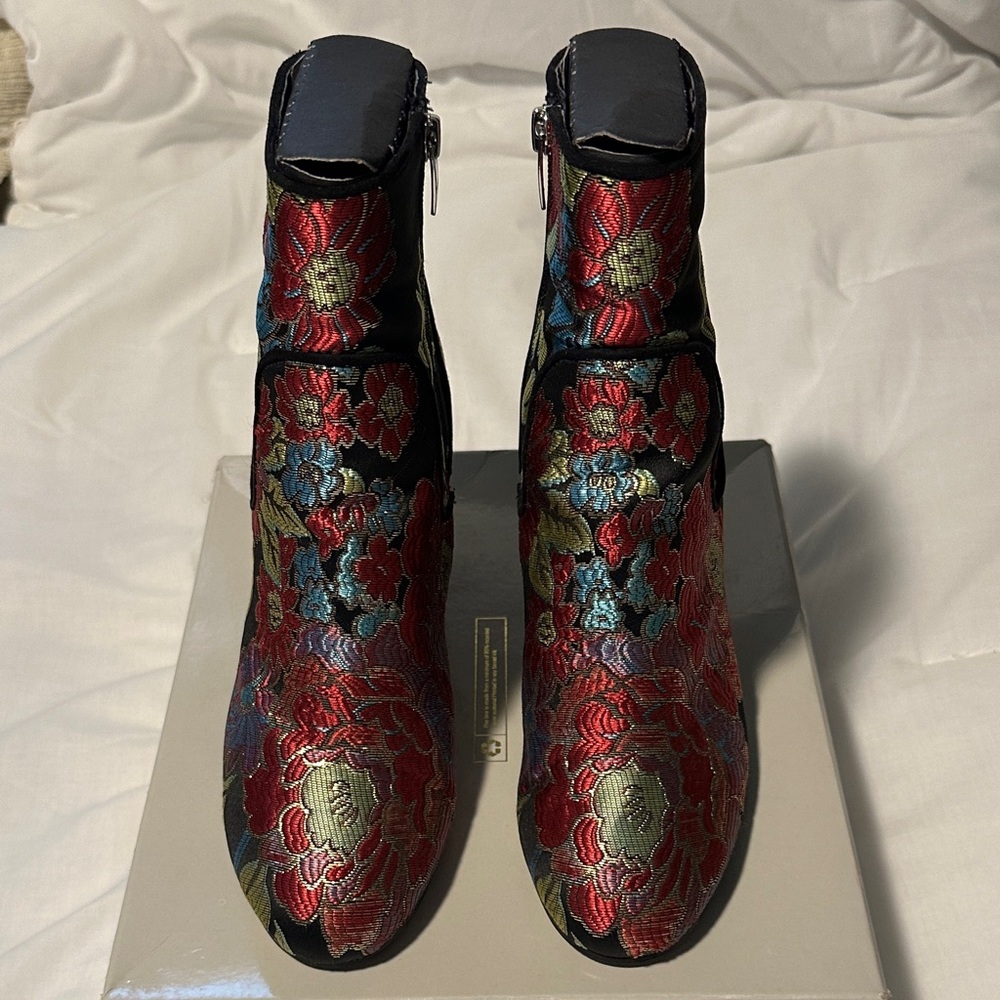 Marc Fisher Multicolor Floral Ankle Boots